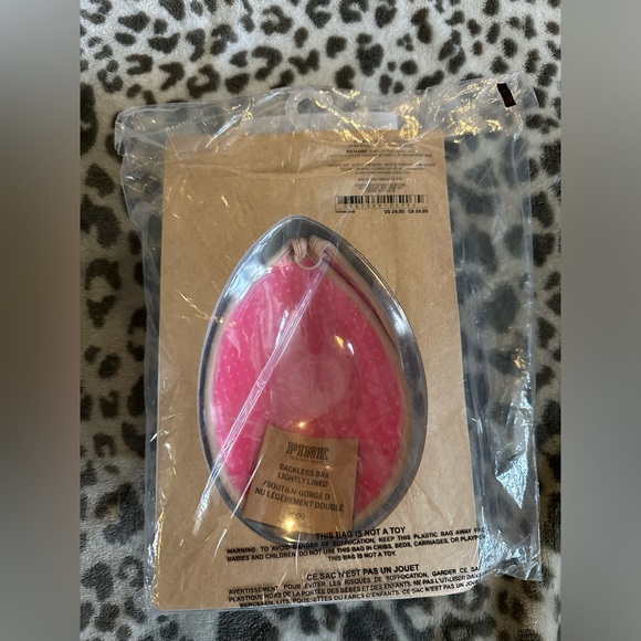 PINK Victorias Secret Backless Strapless Bra Lightly Lined Size B/C in Beige - Picture 6 of 12